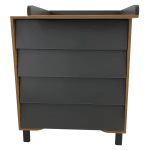 INDIGO Комод Norden 800/4 ЛДСП, шариковые направляющие (натуральный-графит) INDIGO Комод Norden 800/4 ЛДСП, шариковые направляющие (натуральный-графит)