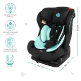Автокресло INDIGO BEST BABY ASPECT AY373 (0-25 кг), чёрный-бирюзовый