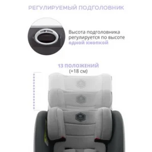 Автокресло INDIGO BEST BABY REFLEX S растущее 0-36 кг, группа 0,1,2,3, св.серый, серый Автокресло INDIGO BEST BABY REFLEX S растущее 0-36 кг, группа 0,1,2,3, св.серый, серый
