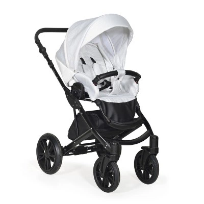 INDIGO Коляска MIO 2в1 Mi 01 (белая кожа + белый узор) INDIGO Коляска MIO 2в1 Mi 01 (белая кожа + белый узор)