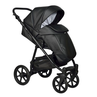 INDIGO Коляска BROCO Eco 2в1 Be 03 (черная кожа) INDIGO Коляска BROCO Eco 2в1 Be 03 (черная кожа)