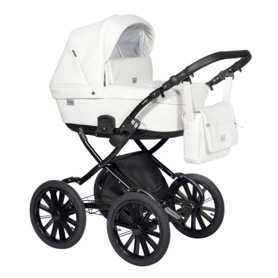 INDIGO Коляска BROCO Eco Plus 14 Be 01 (белая кожа)