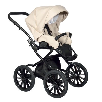 INDIGO Коляска BROCO Eco Plus 14 Be 02 (бежевая кожа) INDIGO Коляска BROCO Eco Plus 14 Be 02 (бежевая кожа)