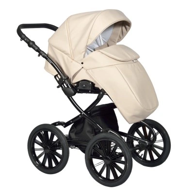 INDIGO Коляска BROCO Eco Plus 14 Be 02 (бежевая кожа) INDIGO Коляска BROCO Eco Plus 14 Be 02 (бежевая кожа)