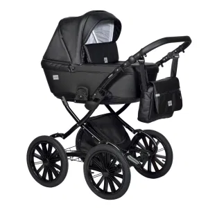 INDIGO Коляска BROCO Eco Plus 14 (Be 03 (черная кожа) INDIGO Коляска BROCO Eco Plus 14 (Be 03 (черная кожа)