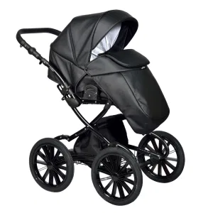 INDIGO Коляска BROCO Eco Plus 14 (Be 03 (черная кожа) INDIGO Коляска BROCO Eco Plus 14 (Be 03 (черная кожа)