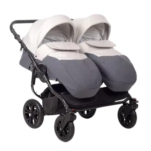 Коляска для двойни CHARLOTTE Sity DUO (Indigo) (Cs 01 (т.серый+св.бежевый)) Коляска для двойни CHARLOTTE Sity DUO (Indigo) (Cs 01 (т.серый+св.бежевый))