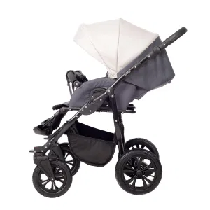 Коляска для двойни CHARLOTTE Sity DUO (Indigo) (Cs 01 (т.серый+св.бежевый)) Коляска для двойни CHARLOTTE Sity DUO (Indigo) (Cs 01 (т.серый+св.бежевый))