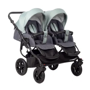 Коляска для двойни CHARLOTTE Sity DUO (Indigo) (Cs 02 (т.серый+шалфей)) Коляска для двойни CHARLOTTE Sity DUO (Indigo) (Cs 02 (т.серый+шалфей))