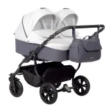 Коляска для двойни CHARLOTTE Sity DUO (Indigo) (Cs 05 (т.серый + св.серый))
