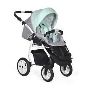 Коляска 2в1 Indigo CHARLOTTE 18 - Ch 35 (серый+мятный) Коляска 2в1 Indigo CHARLOTTE 18 - Ch 35 (серый+мятный)