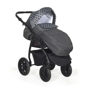 Коляска 2в1 Indigo CHARLOTTE 18 - Ch 38 (черный+черный узор) Коляска 2в1 Indigo CHARLOTTE 18 - Ch 38 (черный+черный узор)
