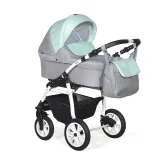 Коляска 3в1 Indigo CHARLOTTE 18 F - Ch 35 (серый+мятный)