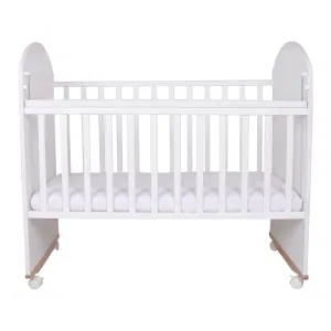 Кровать Indigo STAR MINT (колесо, качалка) - белый арт.KR-0097/8 Кровать Indigo STAR MINT (колесо, качалка) - белый арт.KR-0097/8