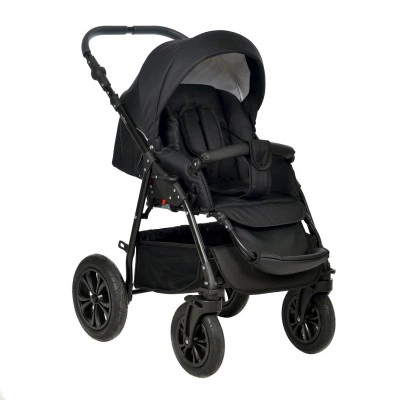 Коляска CHARLOTTE Mono 2в1 (Indigo) Cm 05 (черный + серебряная кожа) Коляска CHARLOTTE Mono 2в1 (Indigo) Cm 05 (черный + серебряная кожа)