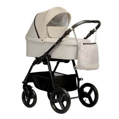 Коляска COMFORT 2в1 (Indigo) Co 01 (св. бежевый + бежевая кожа)