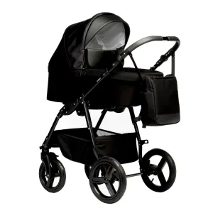 Коляска COMFORT 2в1 (Indigo) (Co 02 (черный+черная кожа)) Коляска COMFORT 2в1 (Indigo) (Co 02 (черный+черная кожа))