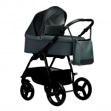 Коляска COMFORT 2в1 (Indigo) Co 03 (серо-зеленый + т. серая кожа)