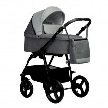 Коляска COMFORT 2в1 (Indigo) Co 04 (серый + св. серая кожа)