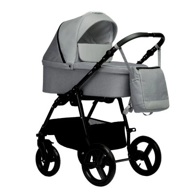 Коляска COMFORT 2в1 (Indigo) Co 05 (св. серый + св. серая кожа)