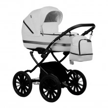 Коляска AVEO ECO Plus 14 (Indigo) Ae 04 (белая кожа)