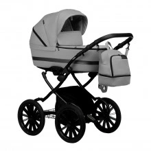 Коляска AVEO ECO Plus 14 (Indigo) Ae 05 (св. серая кожа)