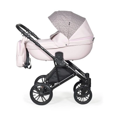 Коляска MIO 2в1 (Indigo) Mi 04 (св. розовая кожа + розовый узор) Коляска MIO 2в1 (Indigo) Mi 04 (св. розовая кожа + розовый узор)