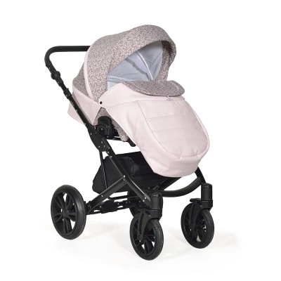 Коляска MIO 2в1 (Indigo) Mi 04 (св. розовая кожа + розовый узор) Коляска MIO 2в1 (Indigo) Mi 04 (св. розовая кожа + розовый узор)