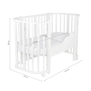 *Кровать детская Indigo Baby Lux 3 в 1 (кровать, манеж, диван) массив березы, МДФ (белый-белые стойки) *Кровать детская Indigo Baby Lux 3 в 1 (кровать, манеж, диван) массив березы, МДФ (белый-белые стойки)