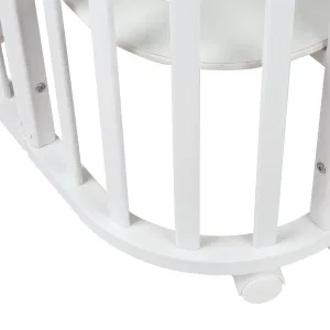 *Кровать детская Indigo Baby Lux 3 в 1 (кровать, манеж, диван) массив березы, МДФ (белый-белые стойки) *Кровать детская Indigo Baby Lux 3 в 1 (кровать, манеж, диван) массив березы, МДФ (белый-белые стойки)